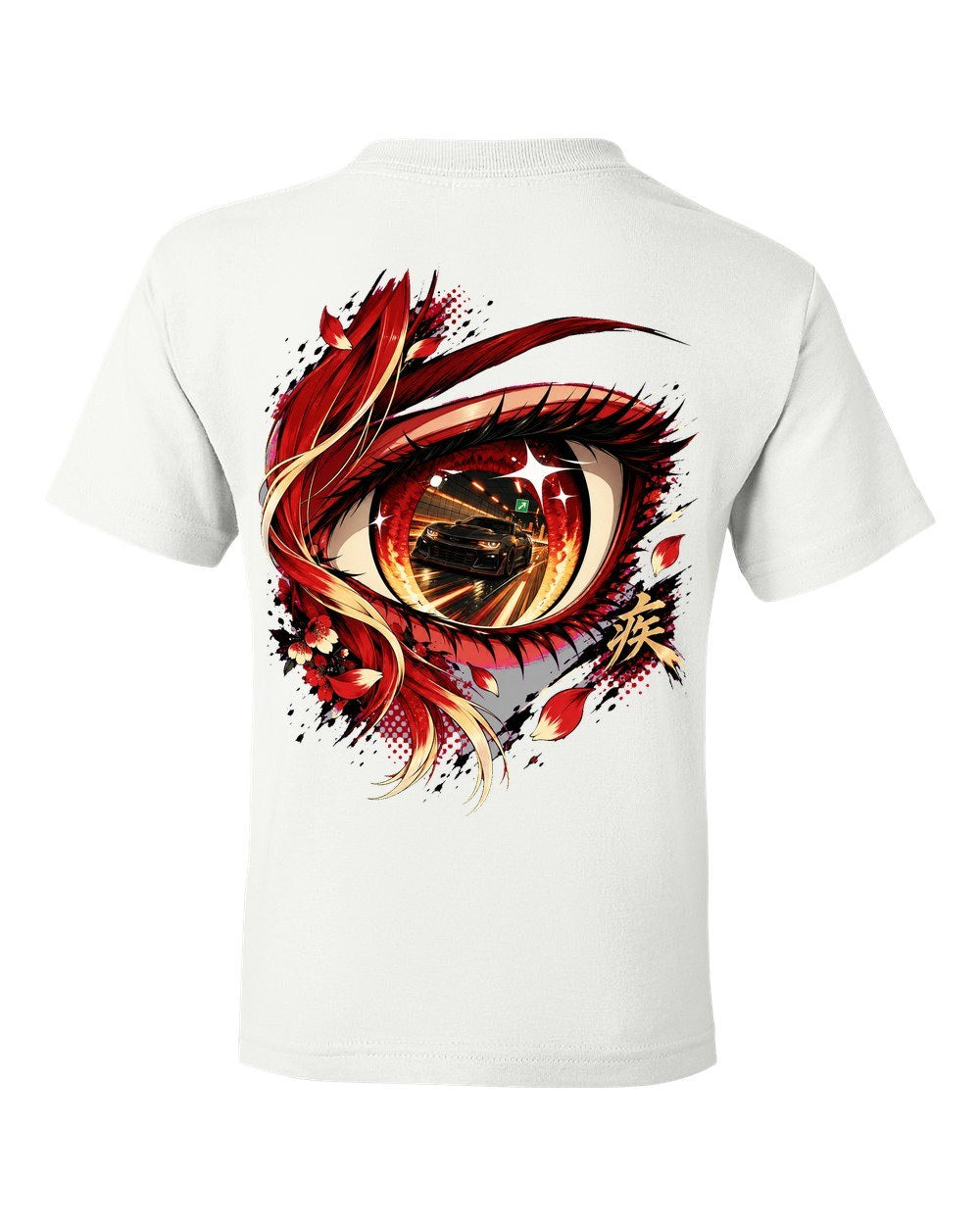 Chevrolet Camaro ZL1 1LE Anime Girl Kids Tee White back
