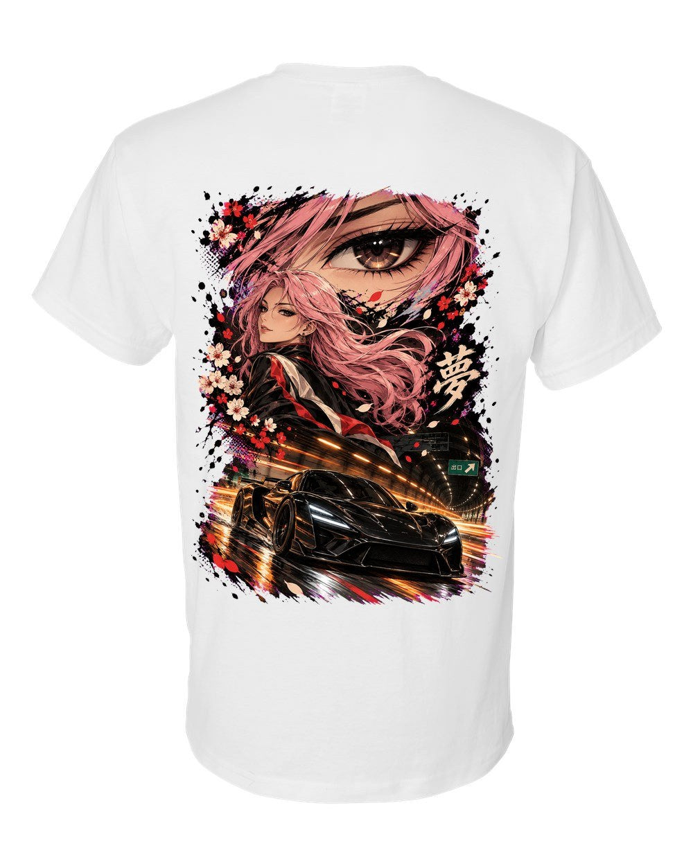 Rimac Nevera Anime Girl T-Shirt White back