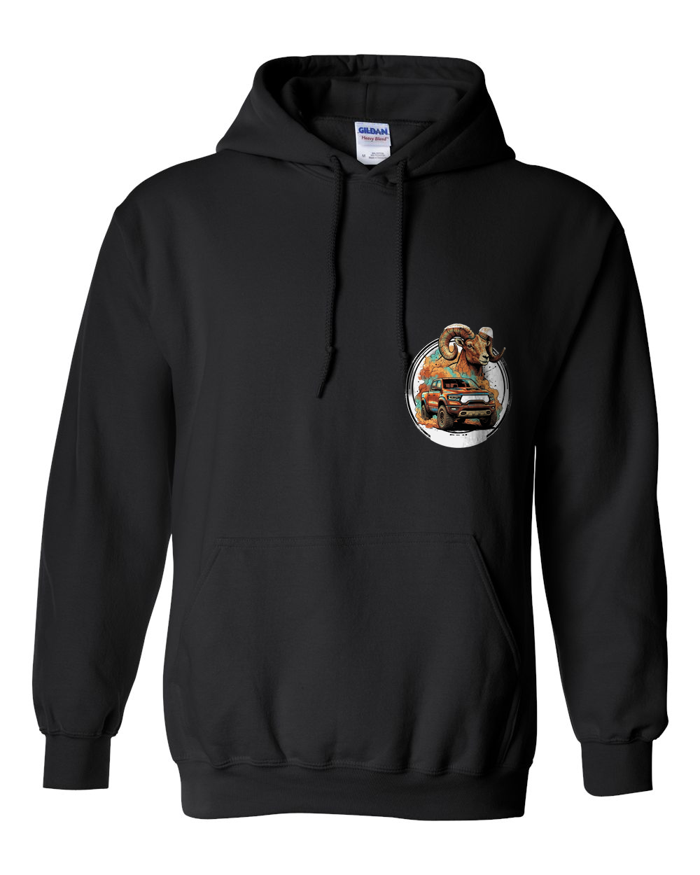 Pull Over Hoodie Black front