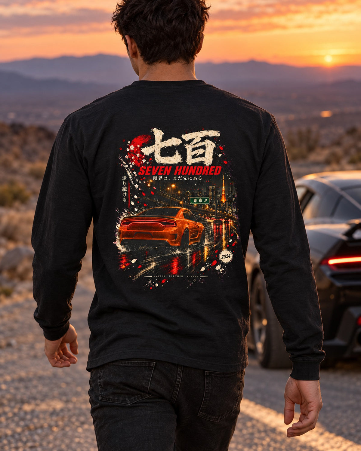 Dodge Charger Hellcat Seven Hundred Shirt, Hoodie & More Long Sleeve Black worn hero