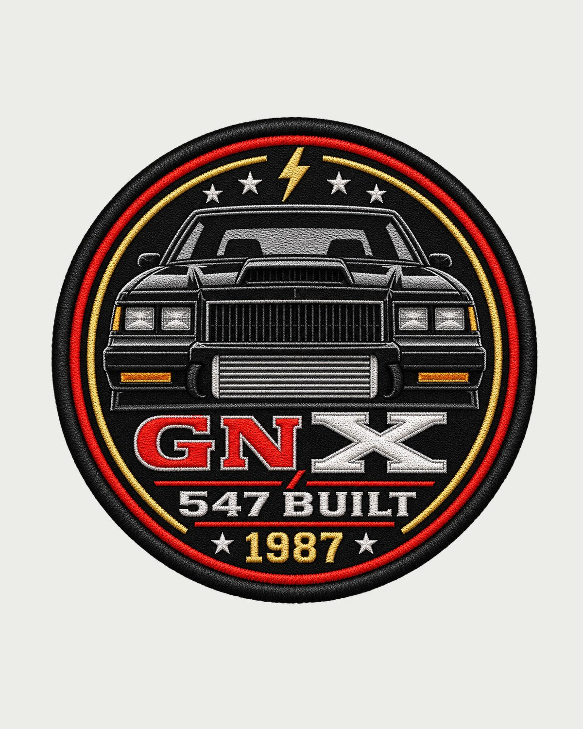 Buick GNX 1987 Round Crest Design, 547 Built Car Tee design only