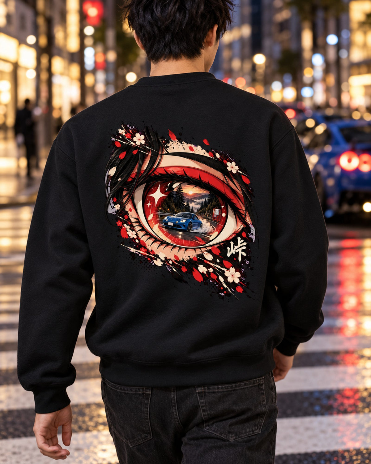 Alpine A110 Anime Girl Shirt, Hoodie & More Crewneck Black worn hero
