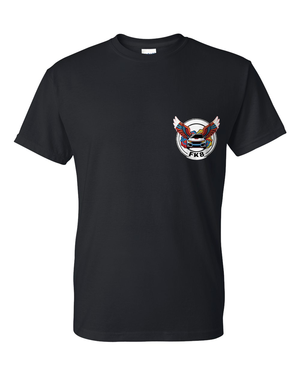 Honda Civic Type R Wings T-Shirt — Black front emblem