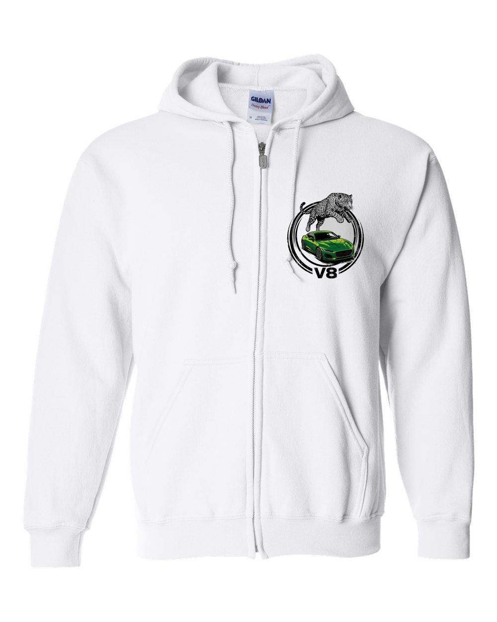 Zip Hoodie White front