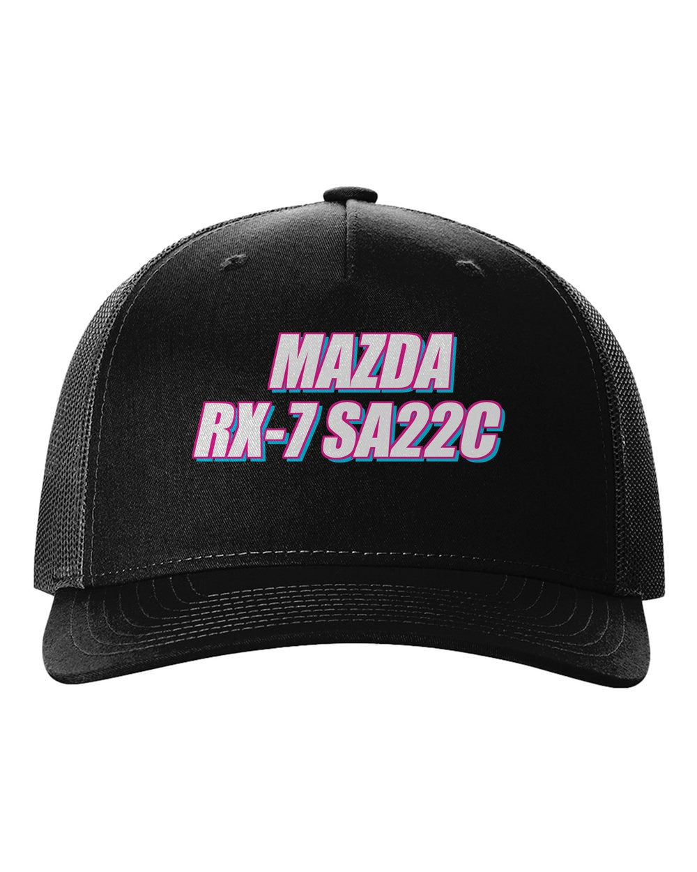 black hat front view with 車魂 mark
