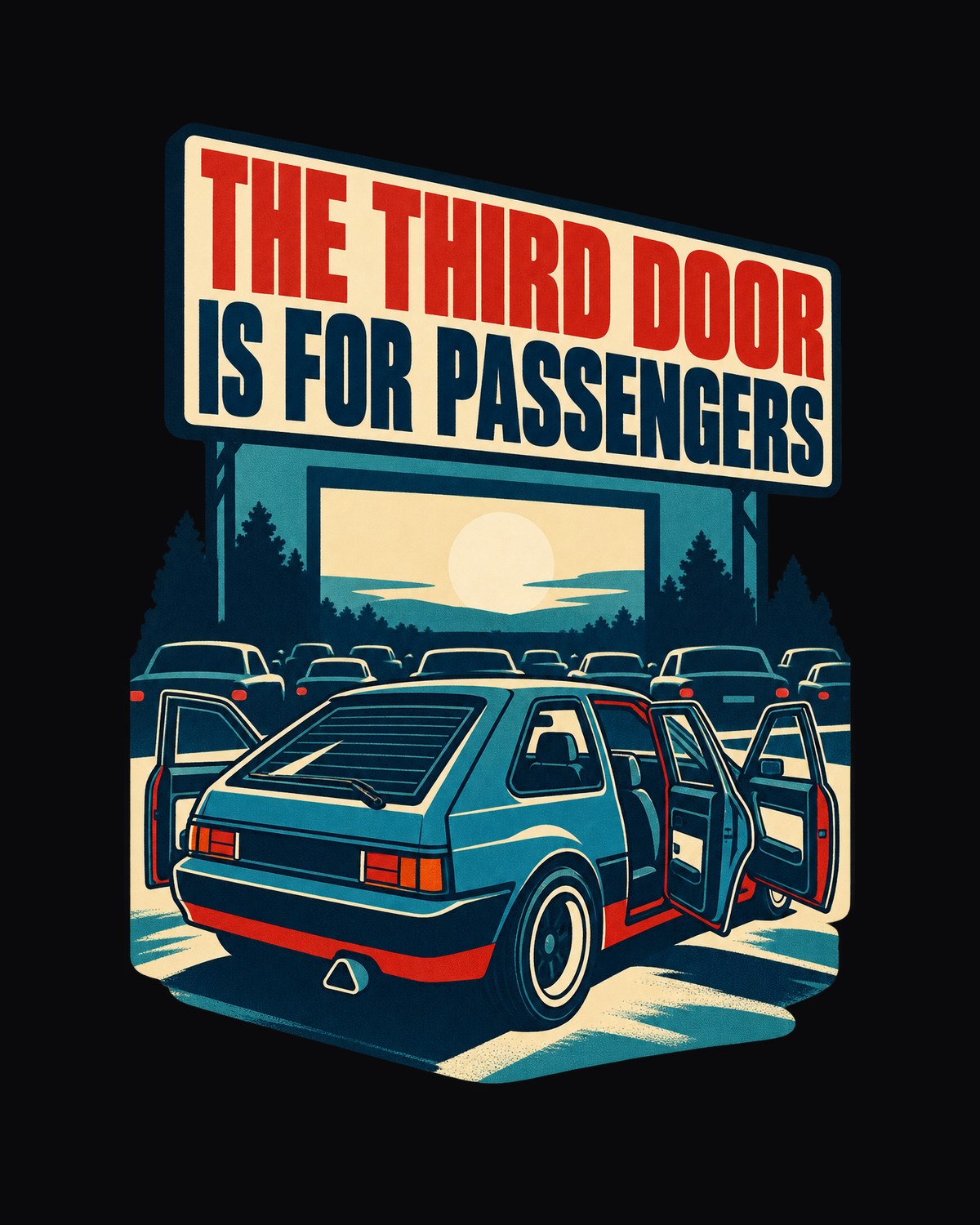 Veloster N JS Third Door Drive-In Race Poster Shirt design only