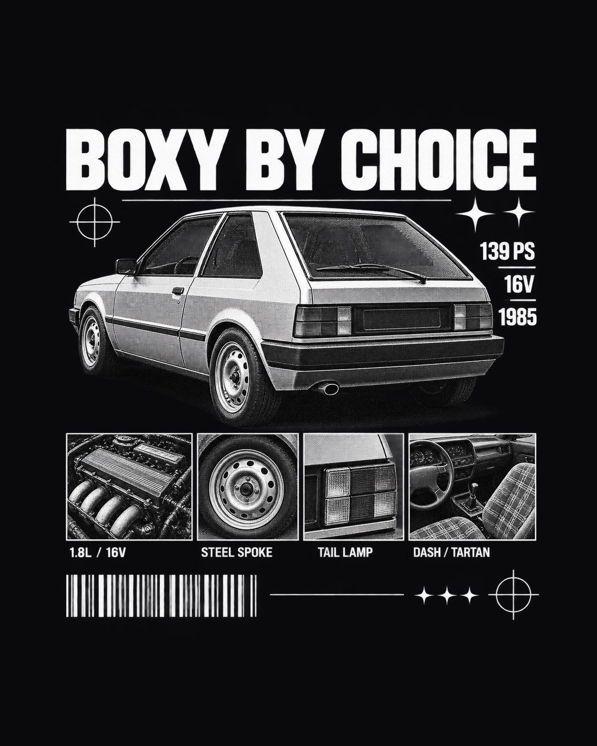 VW Golf Mk2 GTI 16V 1985 Dossier Panels Shirt, Car Guy design only