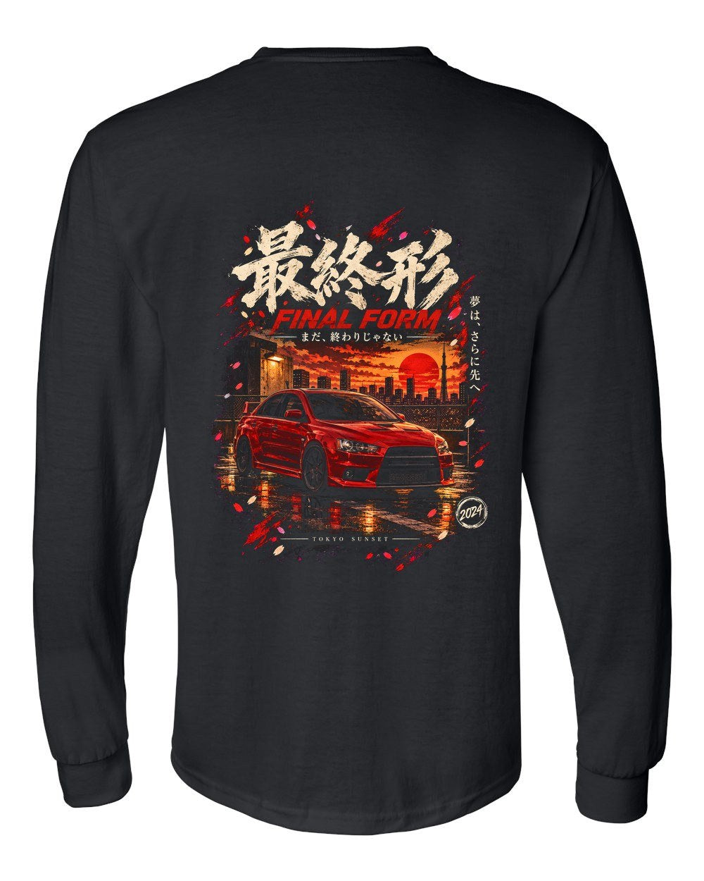 Mitsubishi Lancer Evo X Long Sleeve Black back