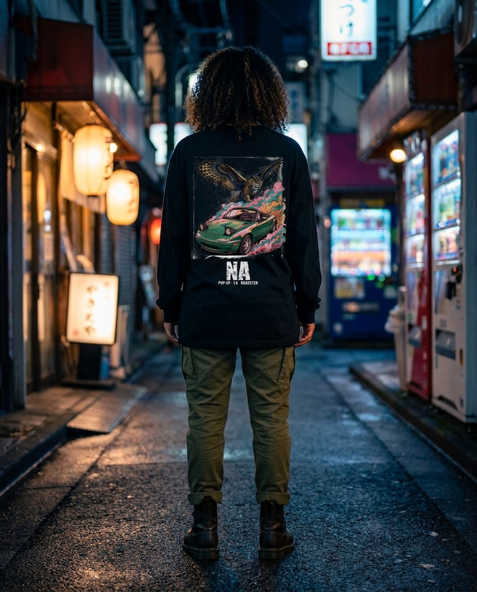 Black Long-Sleeve Tee street