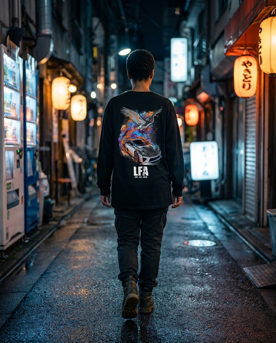 Black Long-Sleeve Tee street