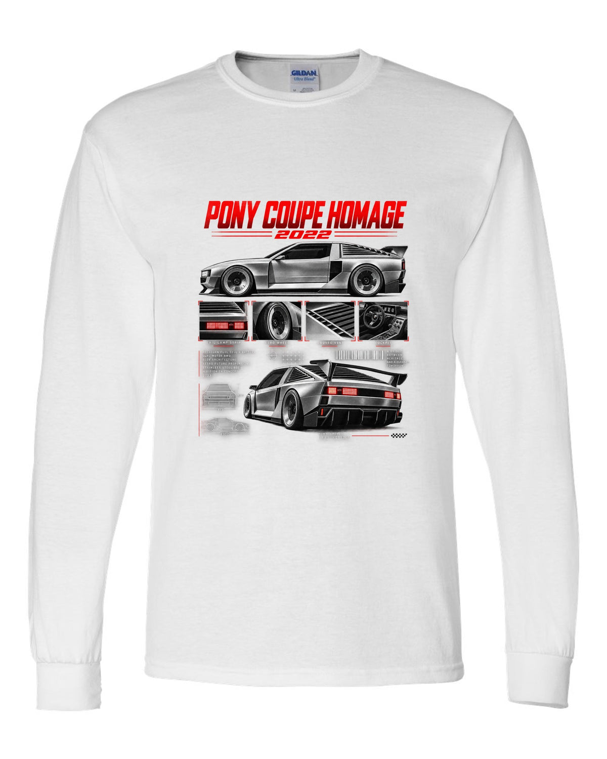 Hyundai N Vision 74 Dossier white long sleeve front view with the design