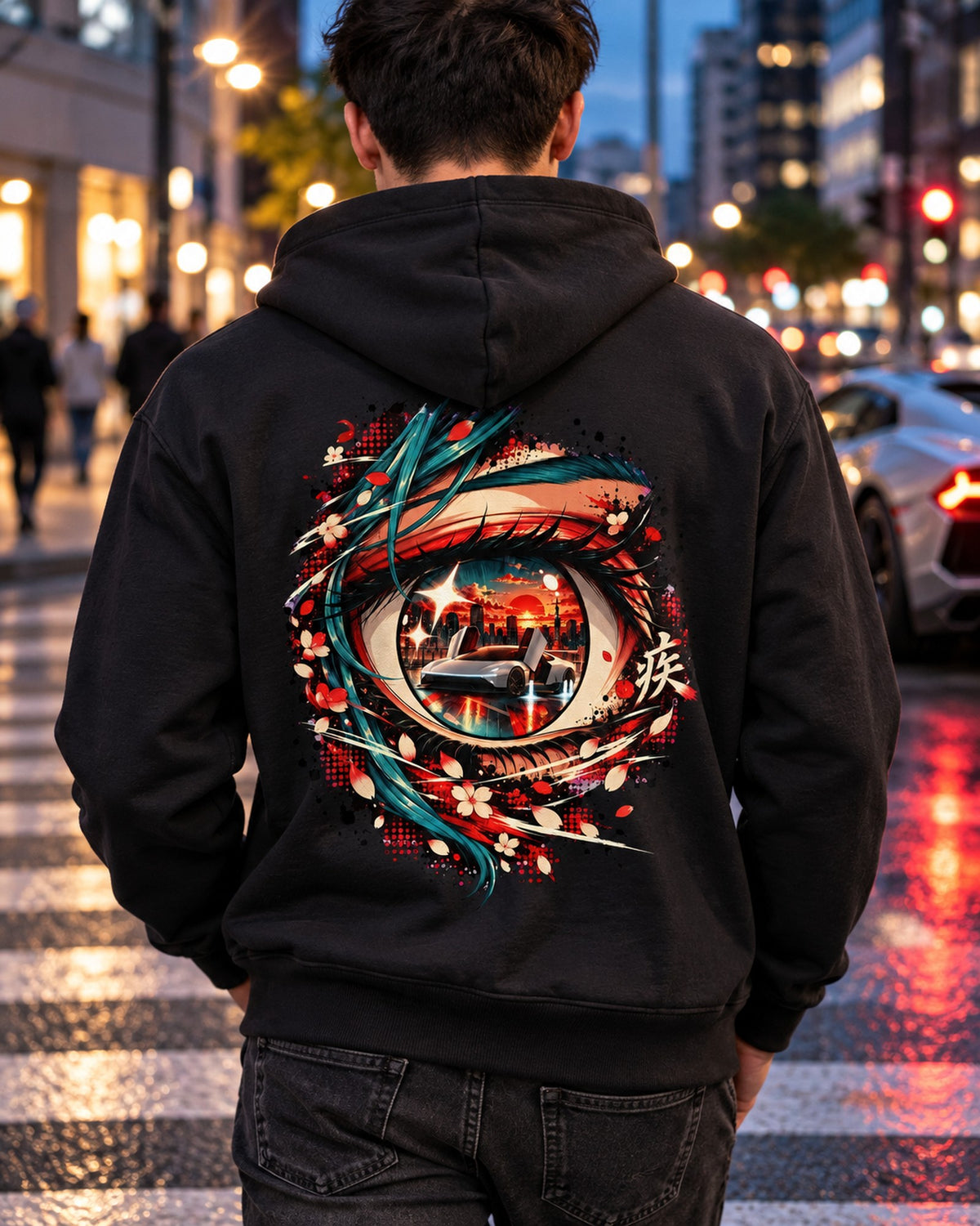 Tesla Roadster 2026 Anime Girl Shirt, Hoodie & More Zip Hoodie Black worn hero