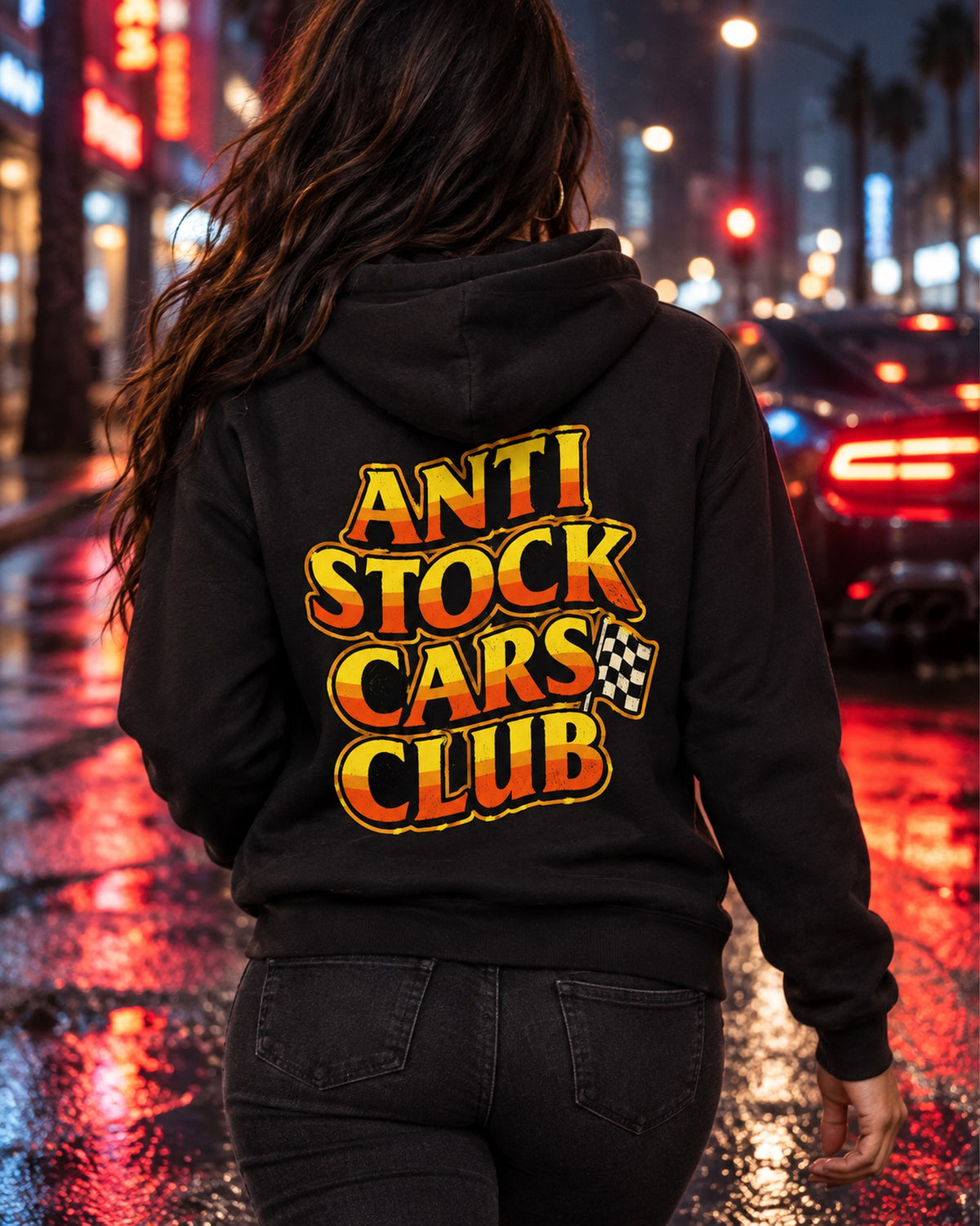Anti Stock Cars Club 70s Stock Car Shirt, Hoodie & More Zip Hoodie Black worn hero
