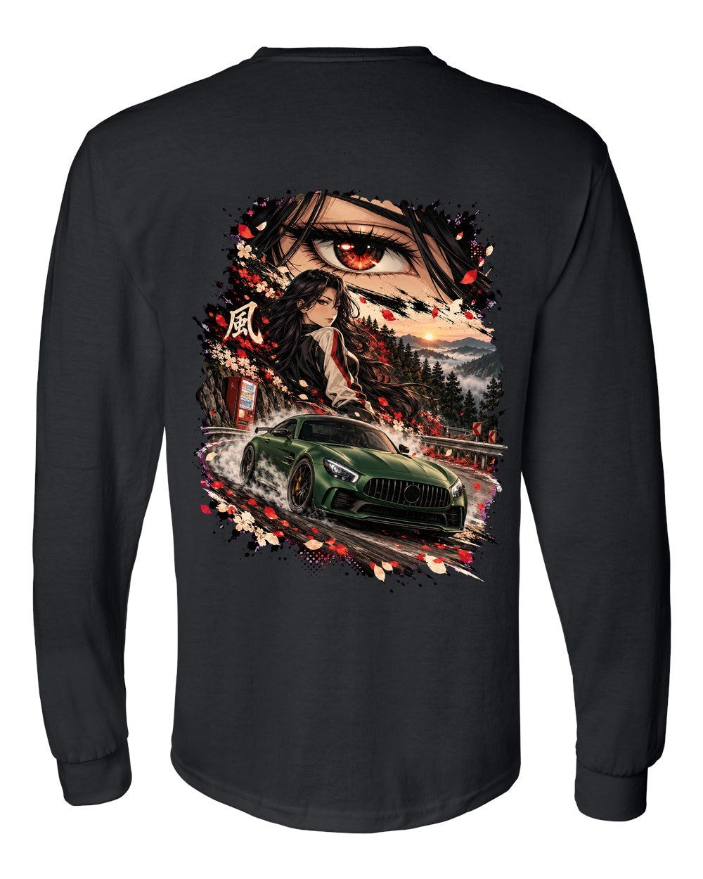 Mercedes-AMG GT R Anime Girl Long Sleeve Black back