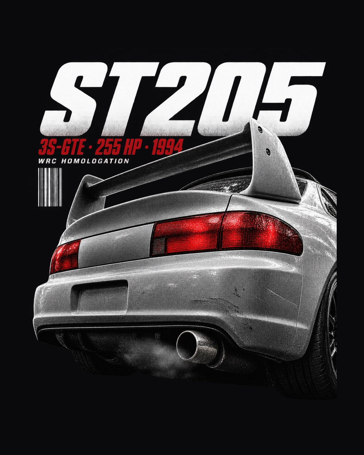 Toyota Celica GT-Four ST205 Wing Macro Shirt, 3S-GTE design only