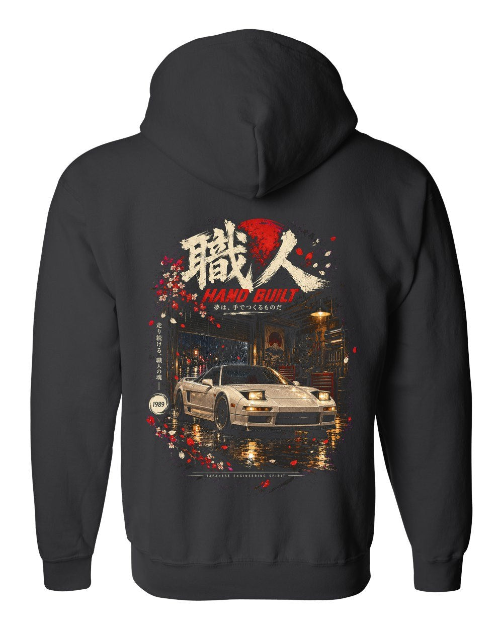 Honda NSX NA1 Zip Hoodie Black back