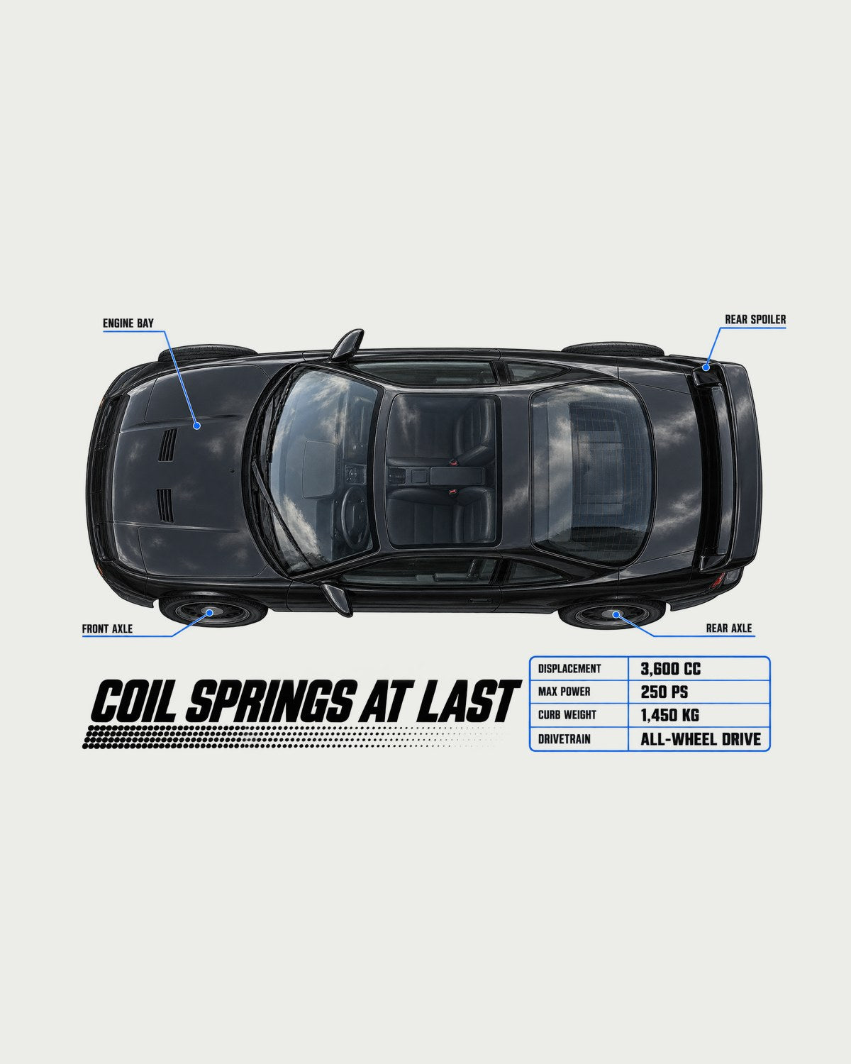Porsche 911 Carrera 4 964 Coil Springs At Last Spec Poster Tee design only
