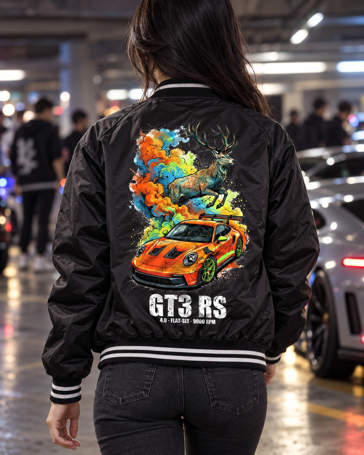 Porsche 911 GT3 RS Stag Bomber Jacket worn hero