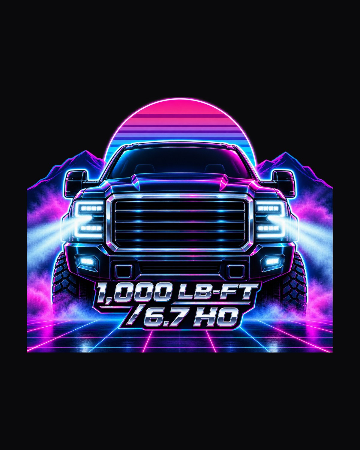 Ram HD 2500 6.7 Cummins HO Neon Grid Shirt, 2019-2024 Diesel design only