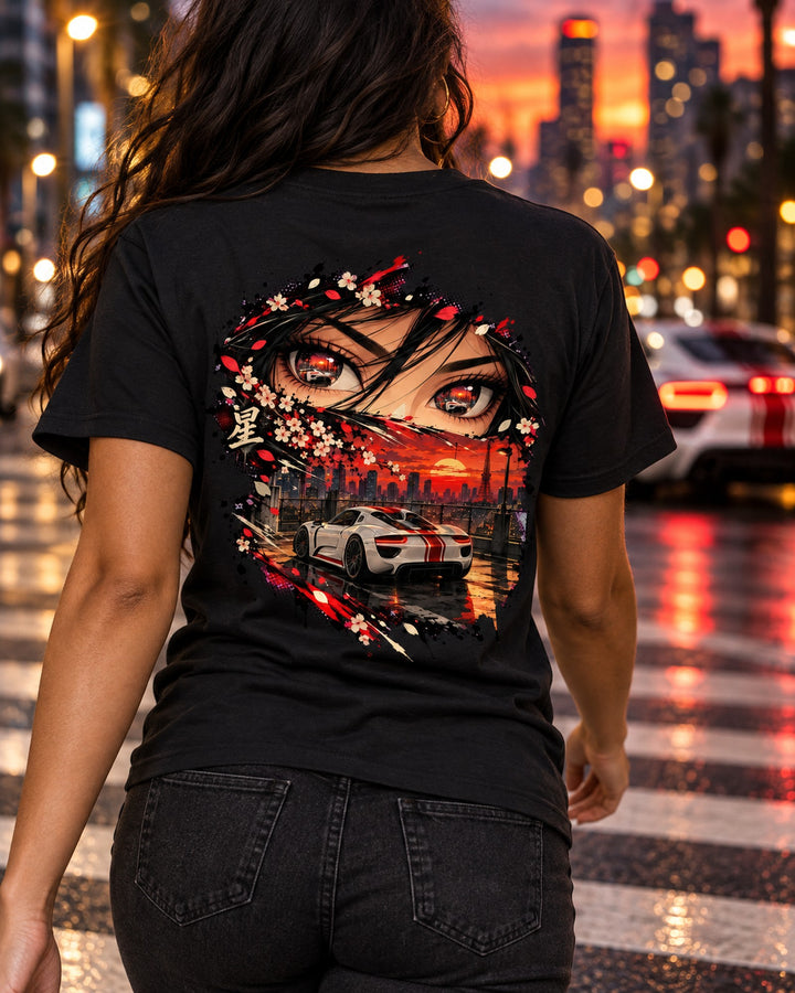 Porsche 918 Spyder Anime Girl Shirt, Hoodie & More T-Shirt Black worn hero