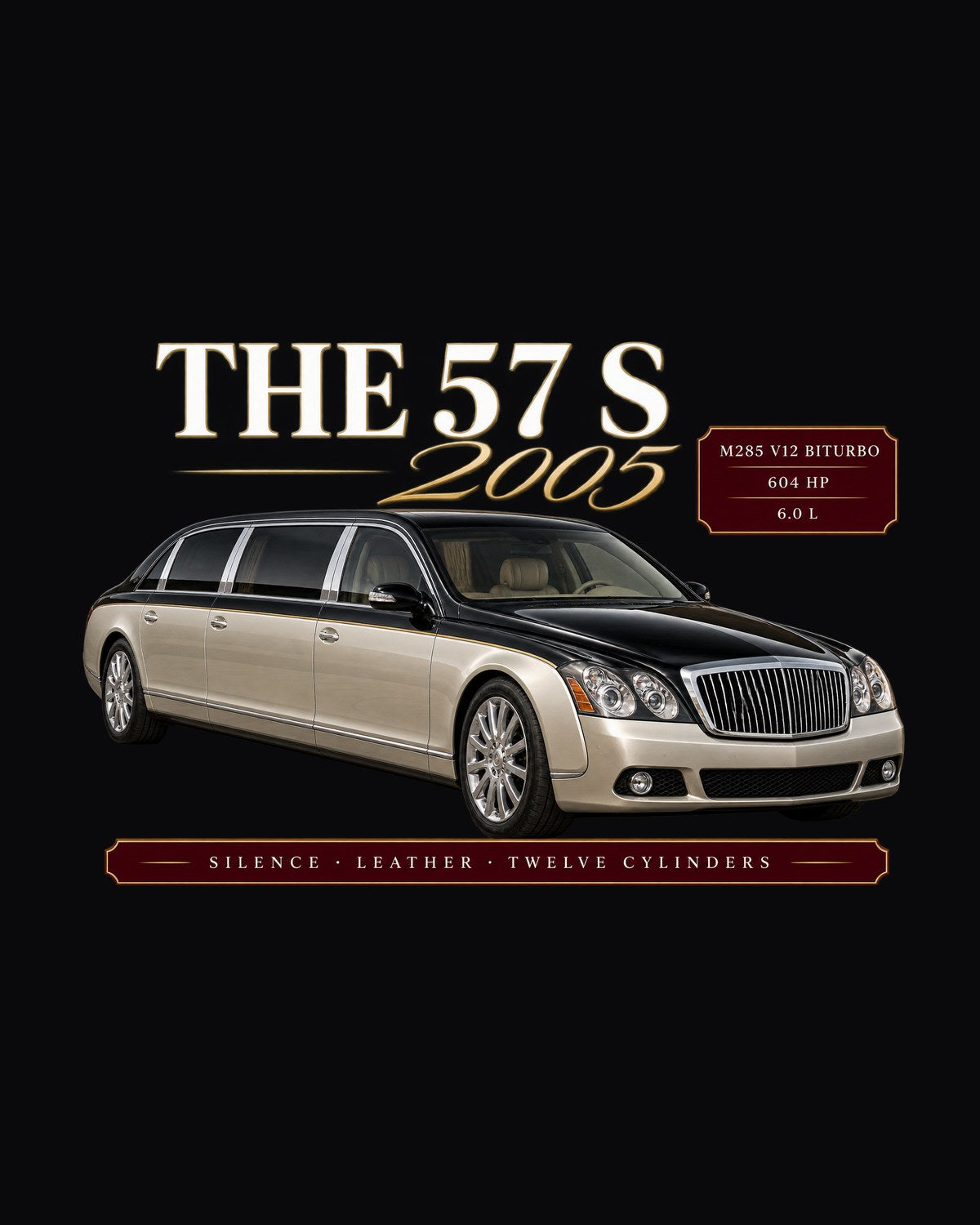 Maybach 57 S W240 Archive Panel Shirt, Luxury Car Enthusiast Tee design only