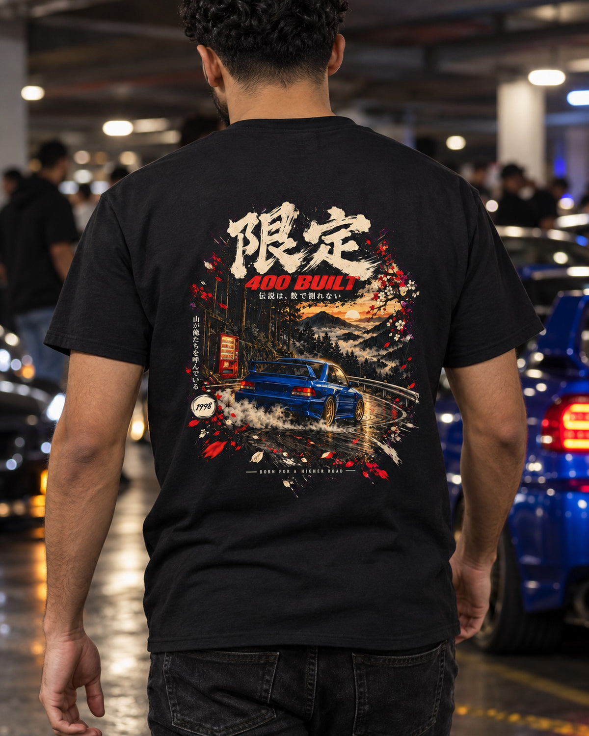 Subaru Impreza 22B 400 Built Shirt, Hoodie & More T-Shirt Black worn hero
