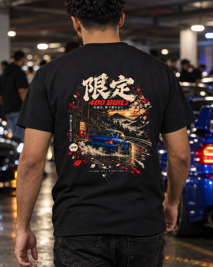 Subaru Impreza 22B 400 Built Shirt, Hoodie & More T-Shirt Black worn hero