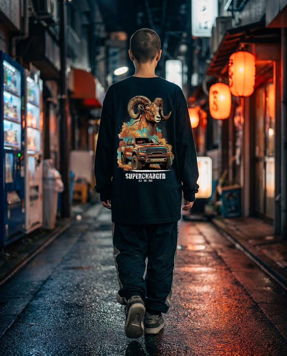 Black Long-Sleeve Tee street