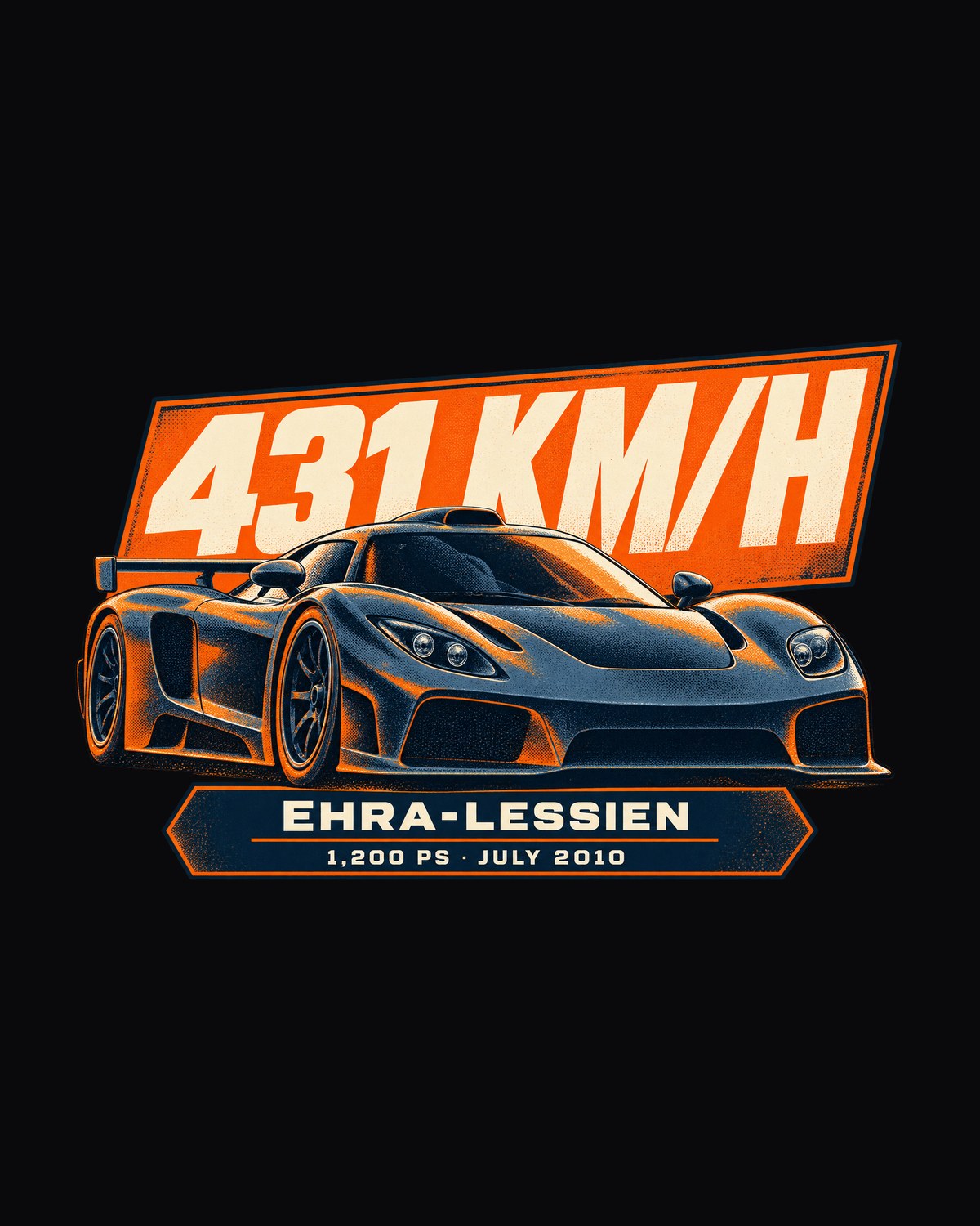 Bugatti Veyron 16.4 Super Sport Halftone Shirt, Car Guy Gift design only