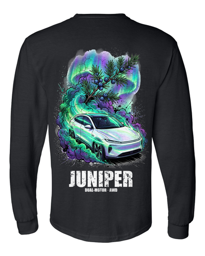 Tesla Model Y Juniper Long Sleeve T-Shirt