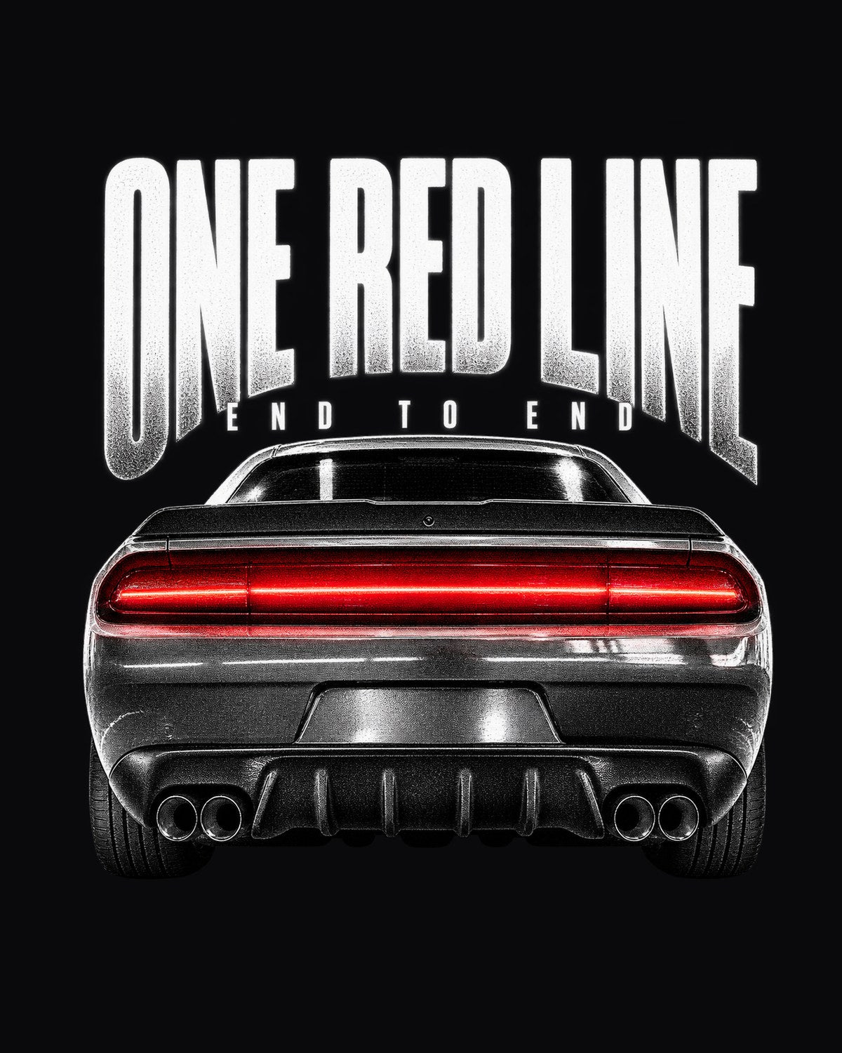 2015 Challenger Scat Pack One Red Line Taillight Macro Shirt design only