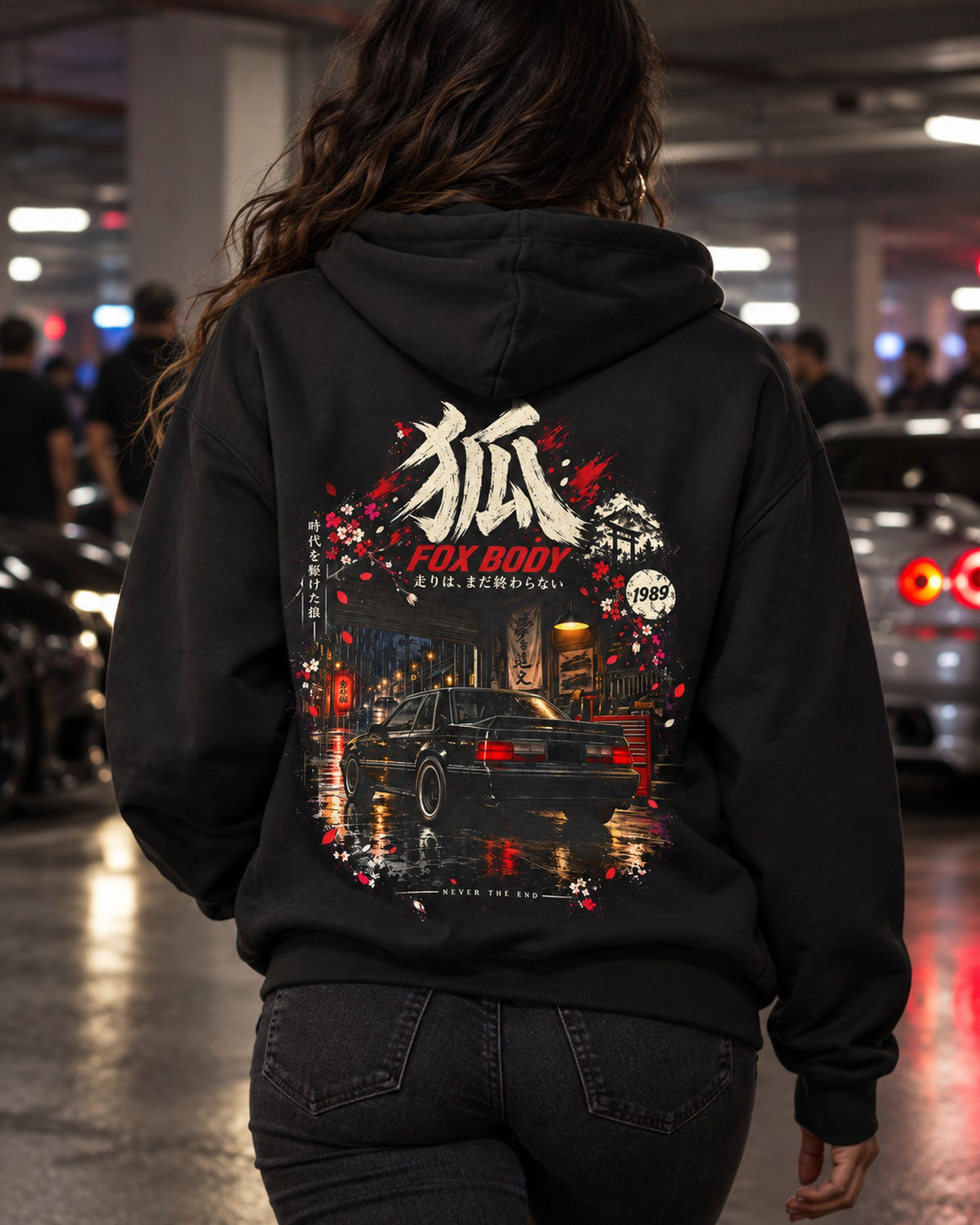 Ford Mustang Fox Body Night Run Shirt, Hoodie & More Pull Over Hoodie Black worn hero