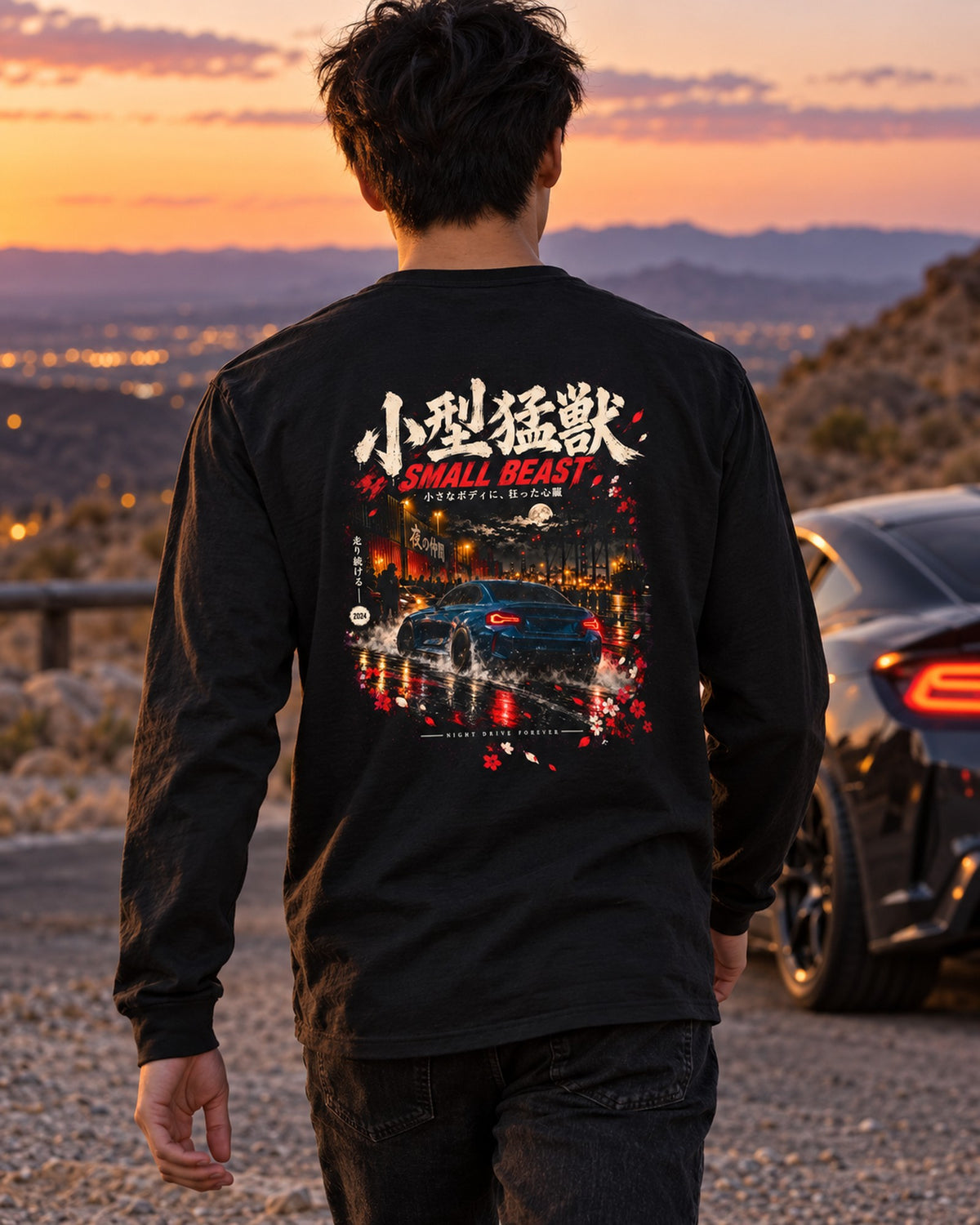 BMW M2 G87 Small Beast Shirt, Hoodie & More Long Sleeve Black worn hero