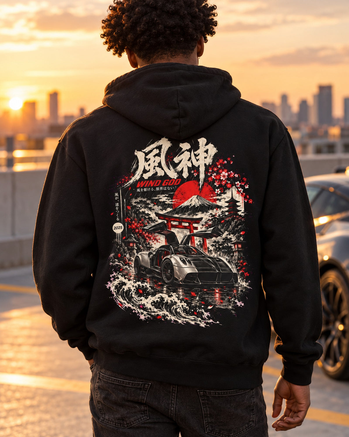 Pagani Huayra Wind God Shirt, Hoodie & More Pull Over Hoodie Black worn hero