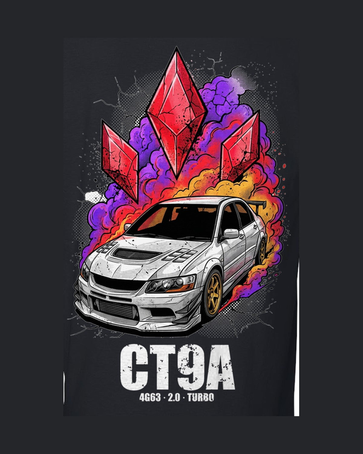 Mitsubishi Lancer Evolution IX Diamonds T-Shirt design only