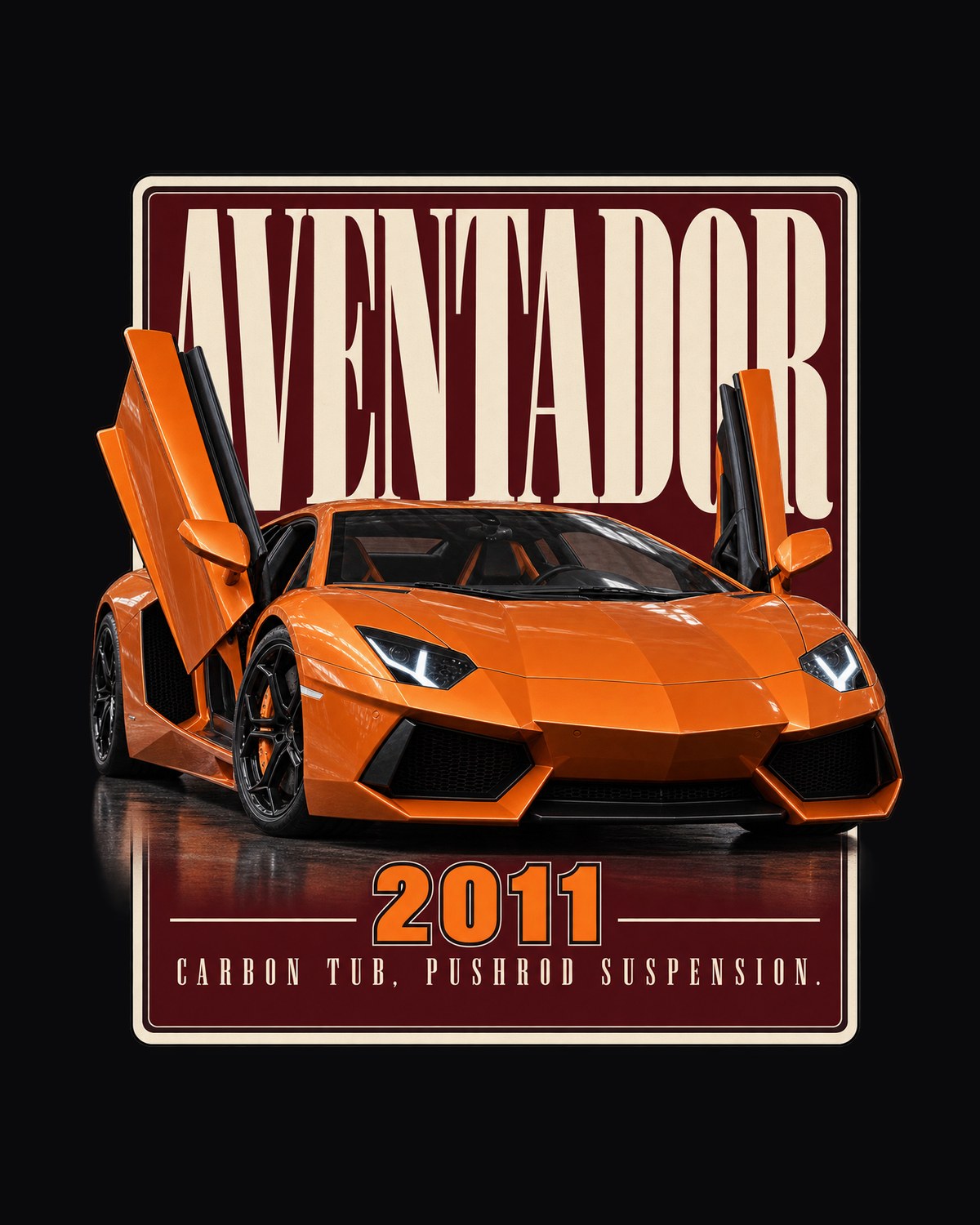 Lamborghini Aventador LP700-4 Editorial Tee, Carbon Tub design only