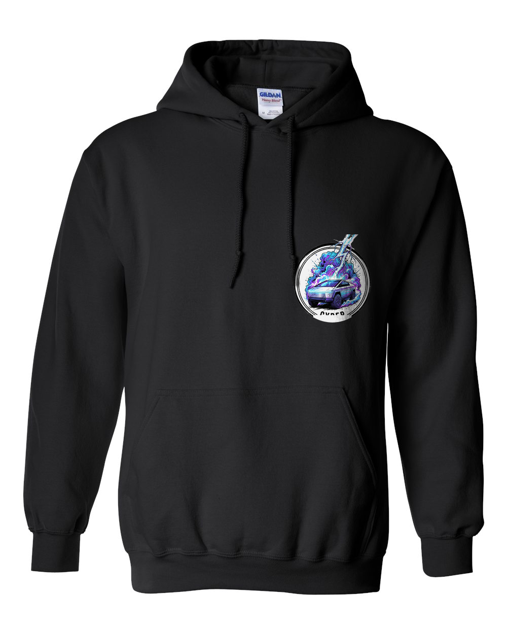 Pull Over Hoodie Black front