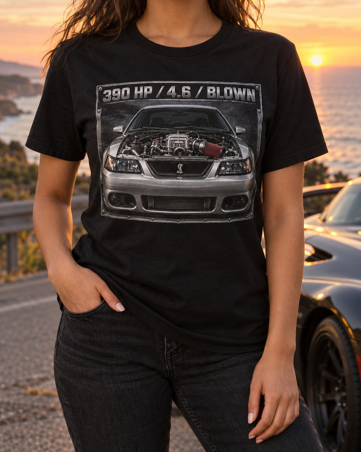 Ford Mustang 2003-04 Cobra Terminator Spec Plate Shirt T-Shirt Black worn hero