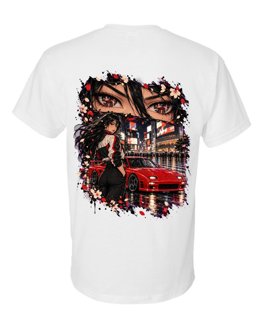 Mitsubishi 3000GT VR-4 Anime Girl T-Shirt White back