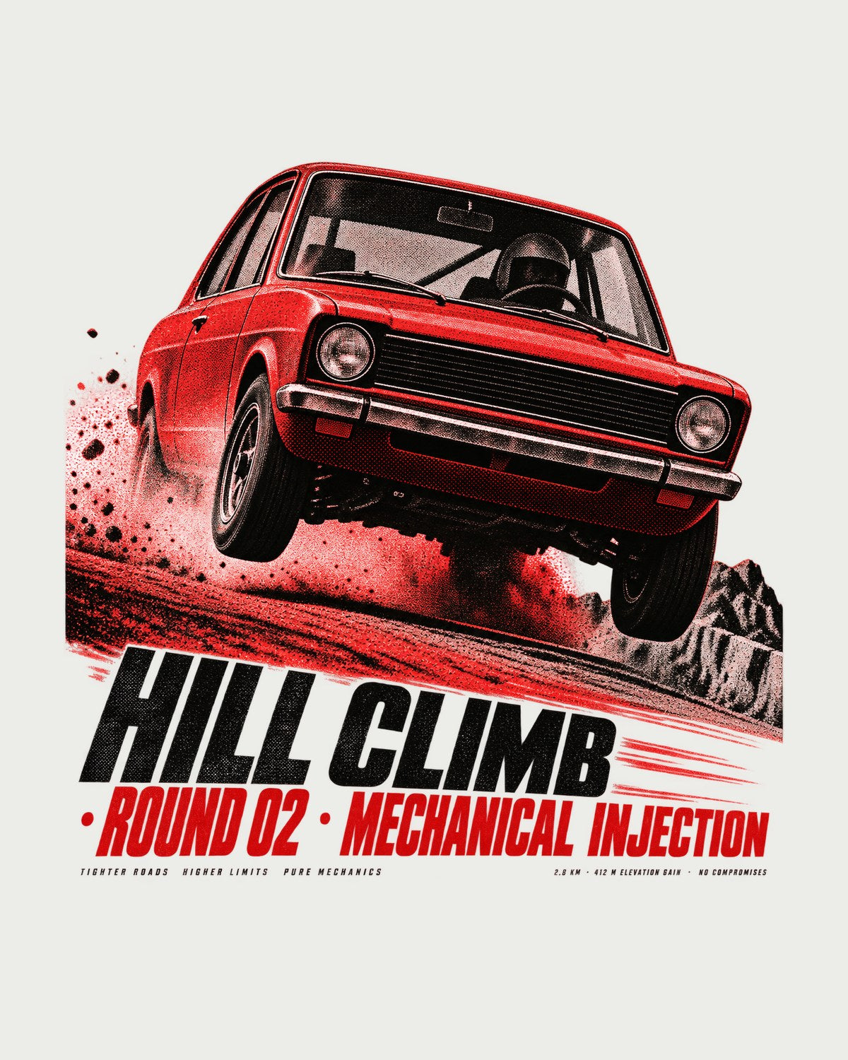 BMW 2002 tii Hill Climb Round 02 Race Poster Shirt design only