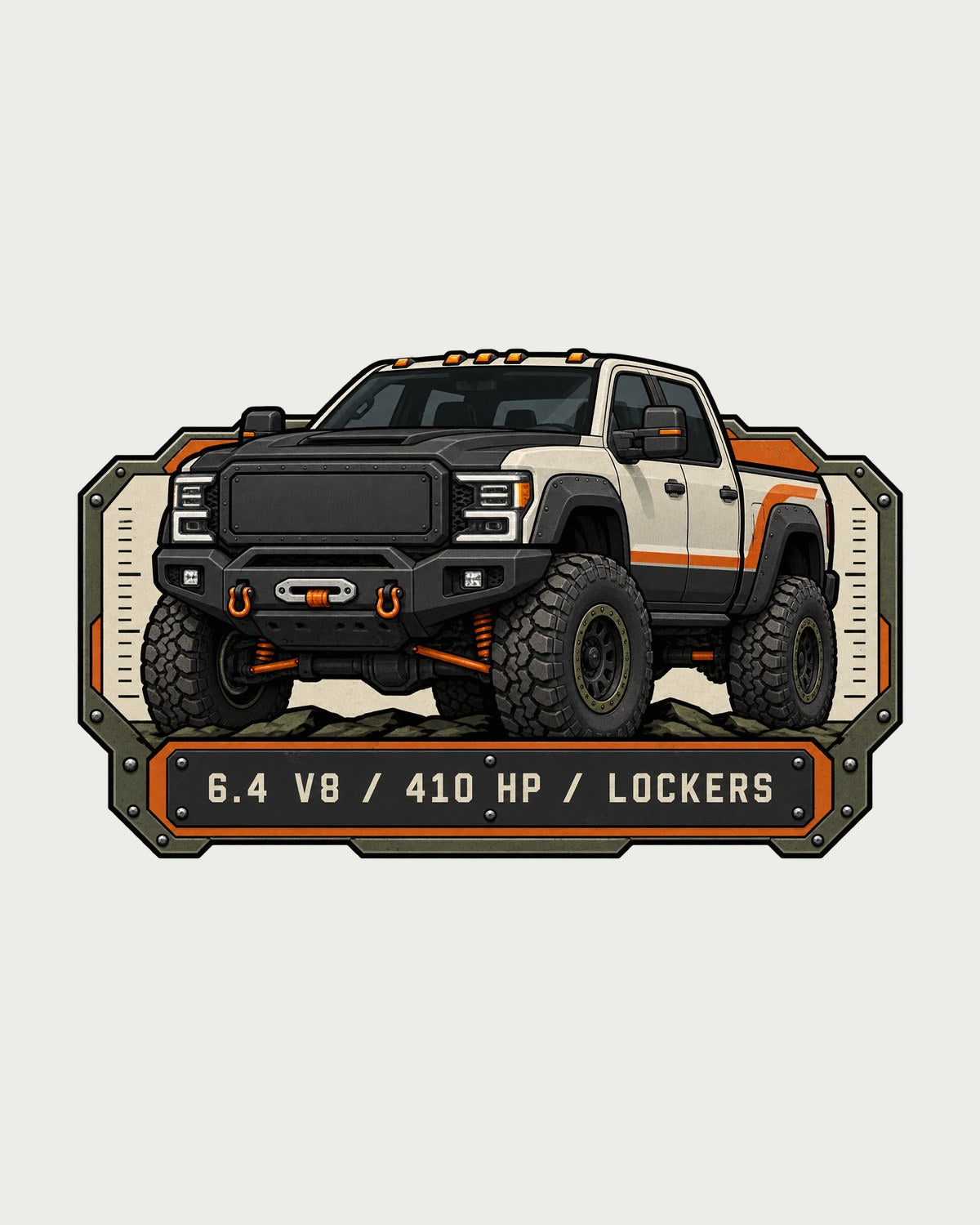 Ram Power Wagon 2500 6.4 V8 Winch Bumper Data Plate Tee design only