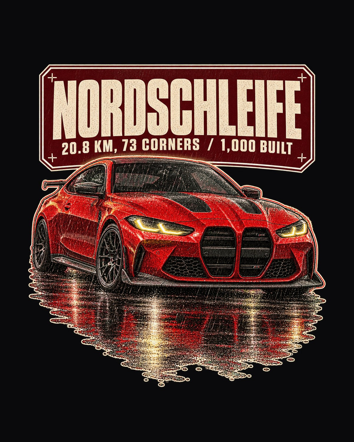 BMW M4 CSL G82 Nordschleife Night Shirt, Ring Tee design only