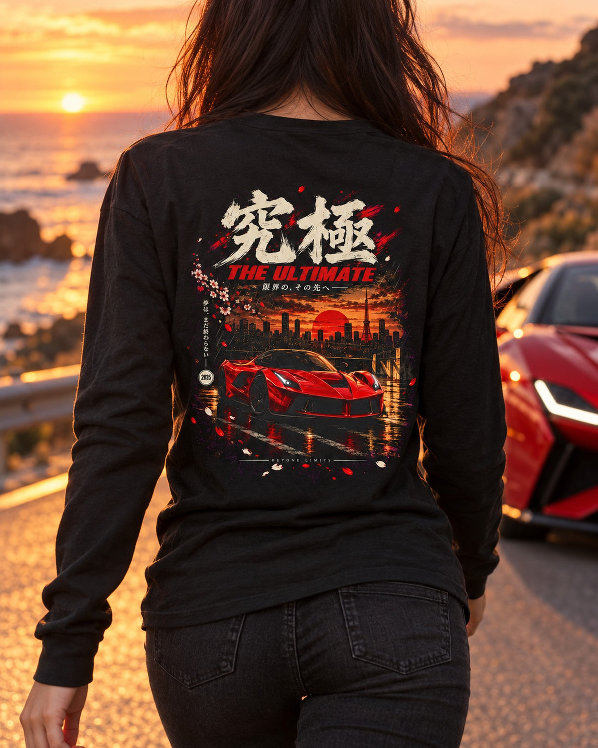 Ferrari LaFerrari The Ultimate Shirt, Hoodie & More Long Sleeve Black worn hero