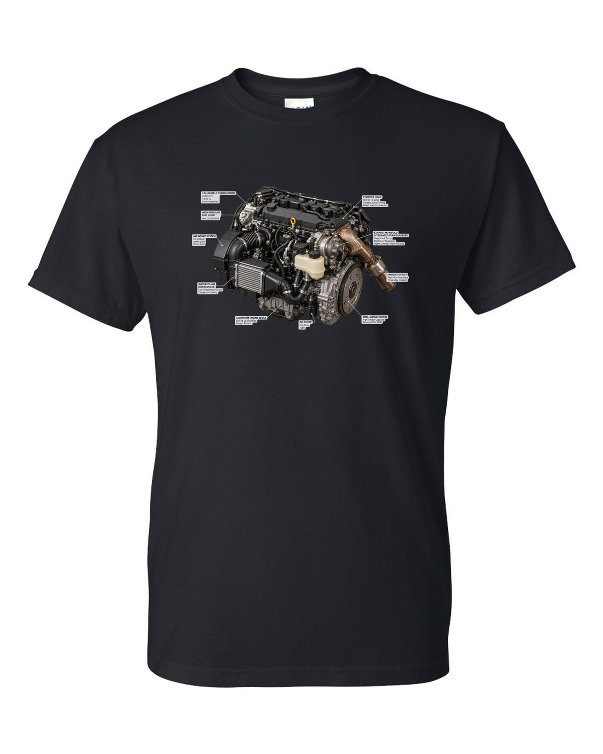 Toyota Land Cruiser 250 J250 US-spec blueprint with wheelbase dimension black t-shirt front view with the design