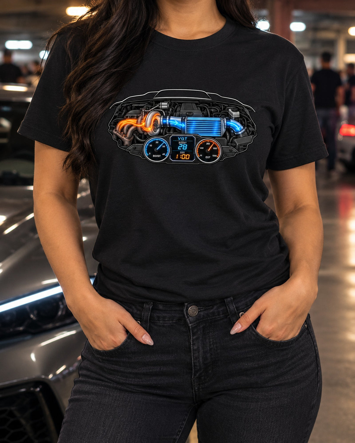 Dodge Ram 3rd Gen 5.9 Compound Turbo Gauge Cluster Shirt T-Shirt Black worn hero