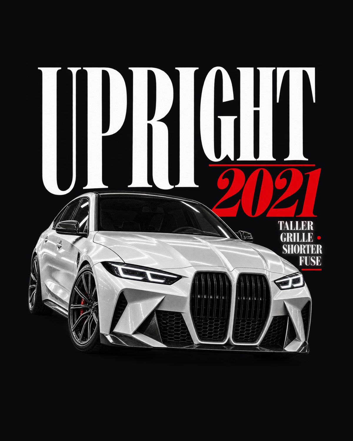 BMW G80 M3 Upright Kidneys Editorial Shirt, Taller Grille design only