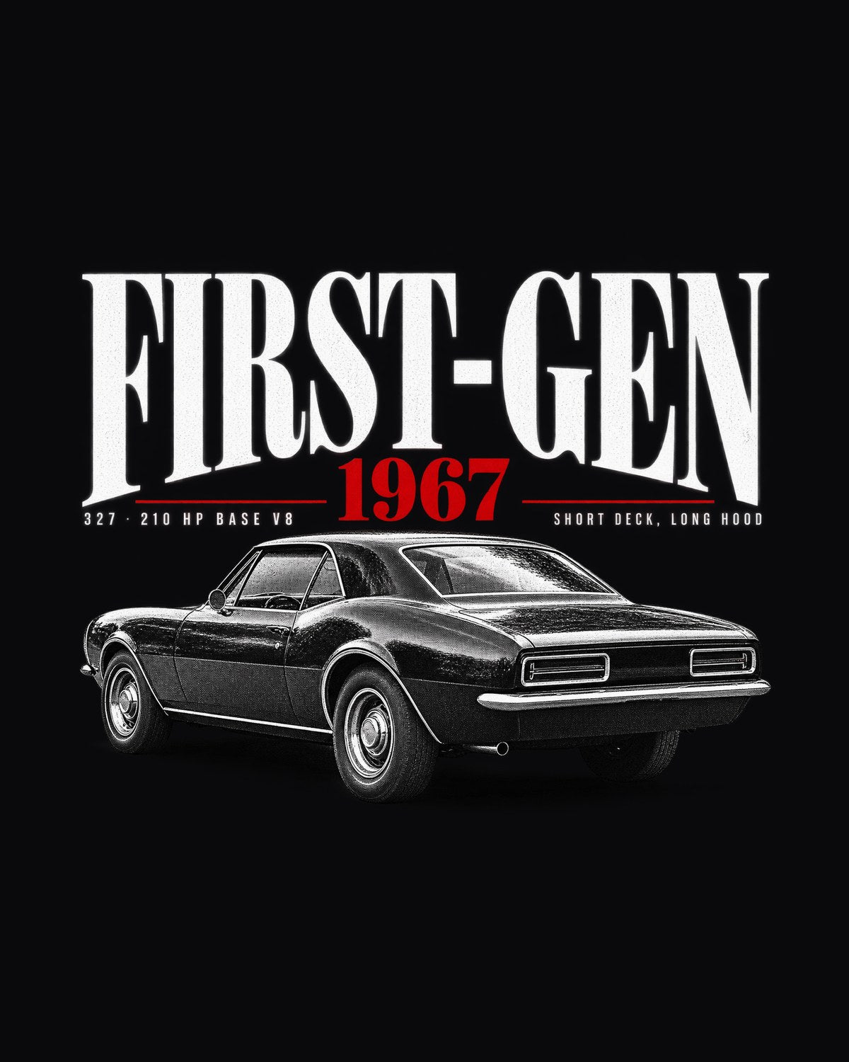 Chevrolet Camaro RS 1967 First-Gen Editorial Shirt, Car Guy Gift design only