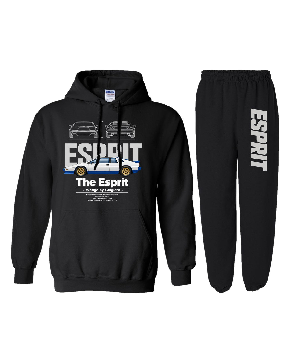 Lotus Esprit Hoodie + Jogger Set black hoodie and joggers