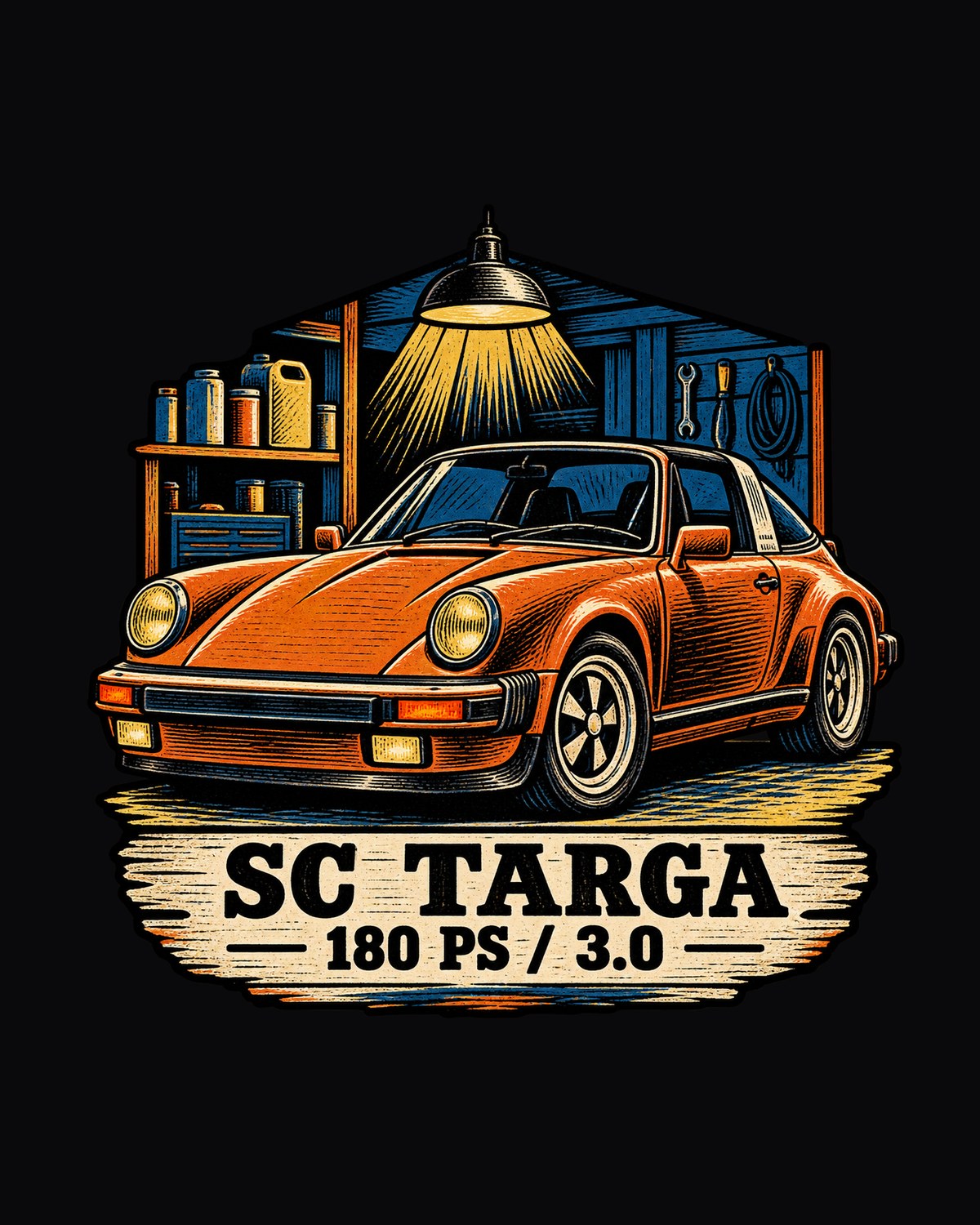 Blueprint Porsche 356 A 1.6 L Flat-Four Shirt, Car Guy Gift design only