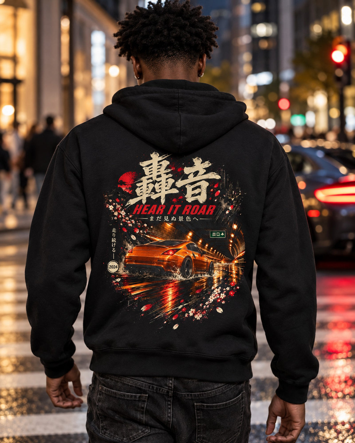 Nissan 350Z Hear It Roar Shirt, Hoodie & More Zip Hoodie Black worn hero